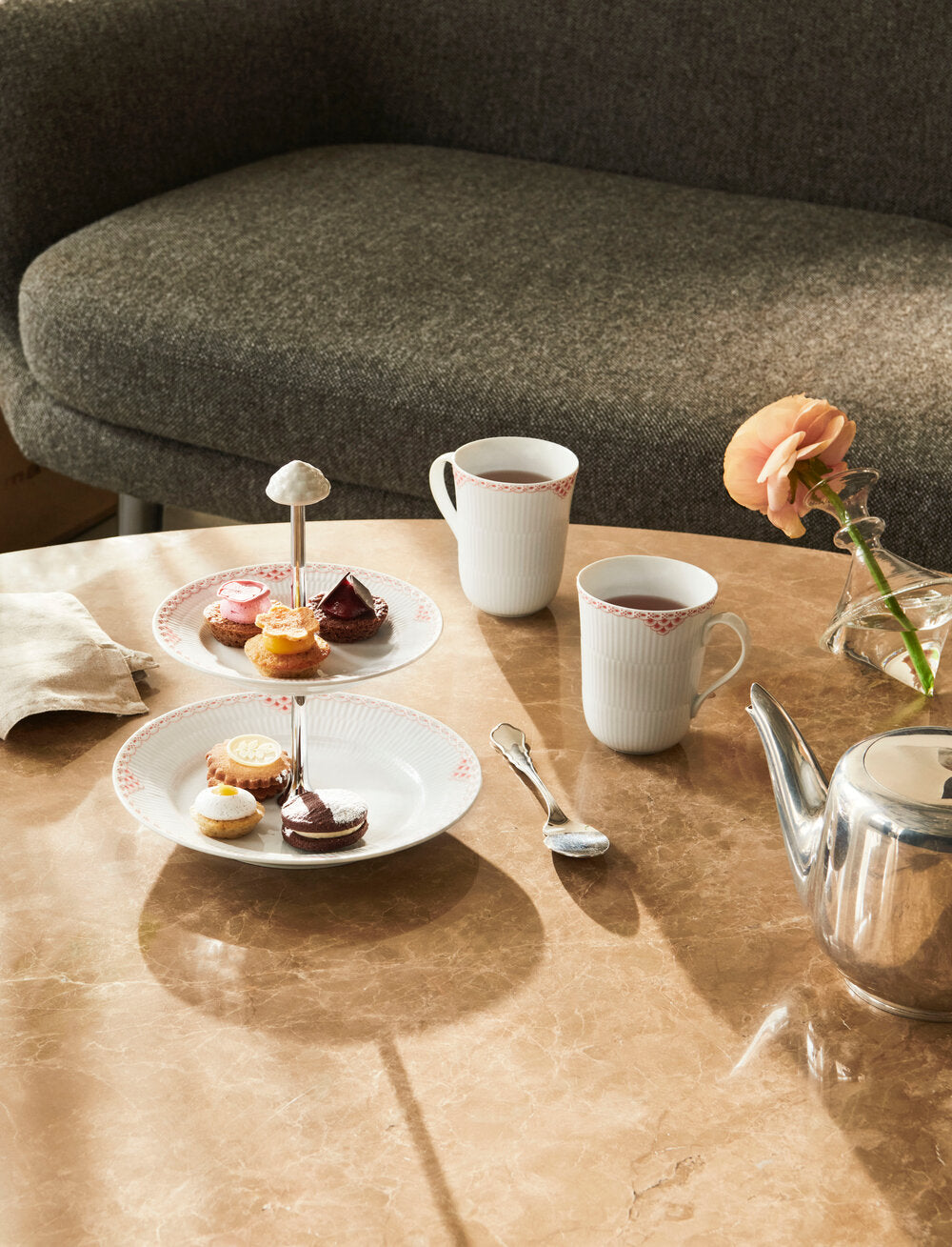 Koral Riflet Blonde etagere - 2 lag